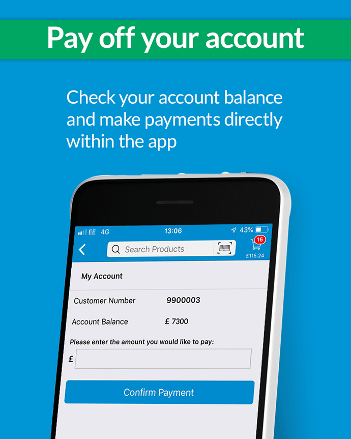 Pay off your account