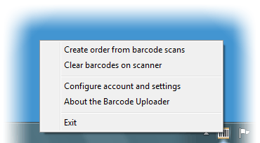 Barcode Uploader context menu
