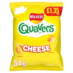 Walkers Quavers Cheese Snacks Crisps PMP 54g £1.35 RRP