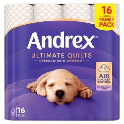 Andrex Ultimate Quilts Toilet Tissue Standard 16 Rolls