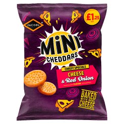 Jacob's Mini Cheddars Cheese & Red Onion 90g
