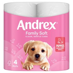 Andrex Family Soft Toilet Tissue 4 Rolls