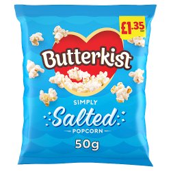 Butterkist Simply Salted Popcorn 50g, £1.35 PMP
