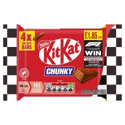 KitKat F1 Chunky Snacksize Chocolate Bar 4 Pack Multipack 128g PMP £1.85