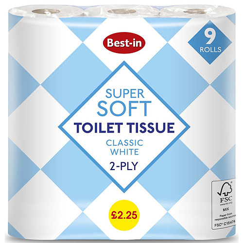 Bestin Soft Toilet Tissue White PM £2.25
