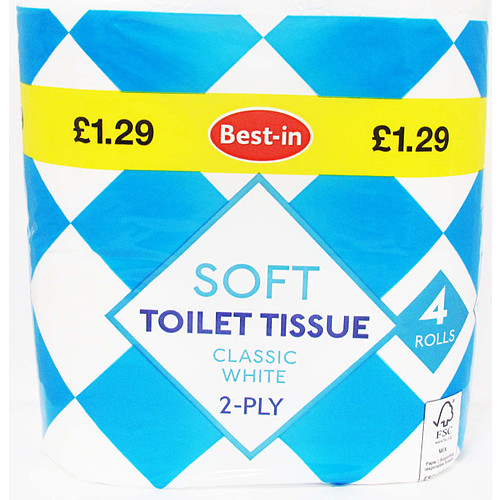 Bestin Soft Toilet Tissue White PM £1.29