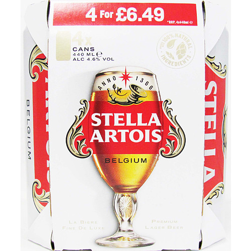 Stella Artois Premium Lager Beer Cans 6x4x440ml
